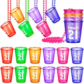 Yinkin shot glass necklace in green for vibrant party accessory and easy wear