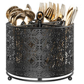 YIUKEA 360° rotating utensil caddy for smooth access and tidy kitchen counters.