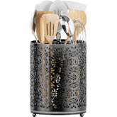 YIUKEA 360° rotating utensil holder with easy-access design for busy kitchens