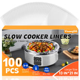 YixangDD slow cooker liners 100-pack box ready for easy meals.