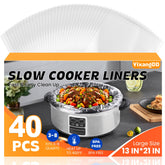 YixangDD 40-pack slow cooker liners package, 13-21 inches, ready for cooking.