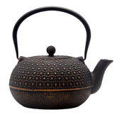 YJX 60oz cast iron teapot side view, ideal for family tea sessions
