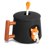 YLOKO Shiba Inu mug front view, ideal for daily coffee or tea rituals