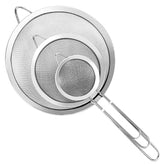 YLYL 3 piece fine mesh strainer set with handles for versatile kitchen sifting