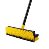 Yocada double-sided floor scrub brush with triangle design for easy corner cleaning.