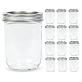 Yodecy 16 oz wide-mouth mason jar with clear view for easy filling and quick access