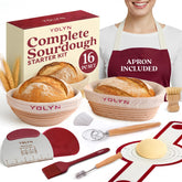 YOLYN round banneton basket 9-inch for even proofing and artisan crusts.