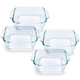 Yomvzake small square casserole dish with handle, ideal for oven-to-table single servings.