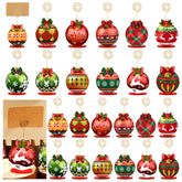 Yookeer Christmas wood place card holder set with 24 pieces for festive tables