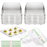 Yopay deviled egg trays with lids, perfect for easy catering and transport.