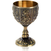 Yopay goblet chalice with flower engraving for elegant table decor