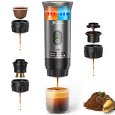 Yorenson portable coffee maker with USB-C charging for on-the-go power.