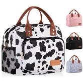 Yotrone lunch bag front pocket holds phone and keys for easy access.