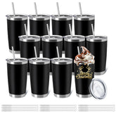 YOUKE OLA 12-piece insulated tumbler set with lids, versatile for everyday beverages.