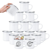 YOUKE OLA 16-pack sublimation enamel mugs ready for personalized gifts.