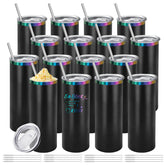 YOUKE OLA rainbow plated 20oz tumbler with lid for on the go hydration