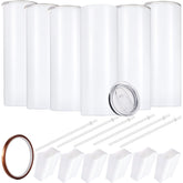 YOUKE OLA skinny tumbler straight 20oz white for full-wrap sublimation and customized gifts