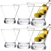 Youngever martini glasses 10oz, clear top view for stylish entertaining.