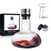 YouYah wine decanter 1300ml crystal hand-blown for elegant serving and rapid aeration
