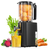 YOYDS cold press juicer with wide feed chute for whole-fruit juicing