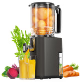 YOYDS cold press juicer with wide feed chute for fast whole-fruit juicing