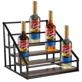 YQBRAO coffee syrup rack 4-tier on countertop for organized syrups.