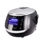 Yum Asia Sakura rice cooker front view with sleek design and intuitive controls.