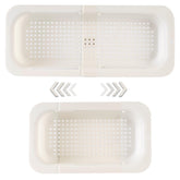 YUNKWONG extendable sink colander extended over sink for versatile washing