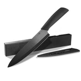 YUSOTAN 8-inch ceramic knife blade close-up highlighting ultra-sharp edge for precise slicing.