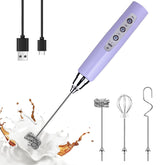 YUSWKO milk frother wand with compact design for effortless one handed frothing.