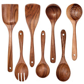 YYLTJR wooden salad spoon with ergonomic grip for smooth tossing.