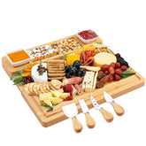 YZS Housm charcuterie board bamboo eco-friendly centerpiece for stylish gatherings.