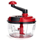 ZABBOW multi-functional manual food processor container view, suitable for easy prep and storage.