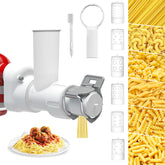 ZACME Pasta Maker Attachment for KitchenAid with spaghetti outlet for fresh pasta at home