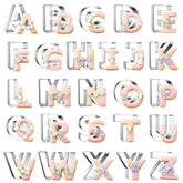 ZADE 26-piece alphabet cutters shaping large letters on dough