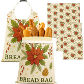 Zadoreck Christmas bread bags set – front view; reusable storage for fresh bread
