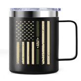 ZAHUOMUG veteran gifts mug front view showing durable stainless steel for daily coffee