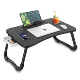 Zapuno foldable laptop bed table with arc edge for comfy use