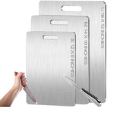 Zaucet titanium cutting board front surface for vegetables, hygienic and non-absorbent.