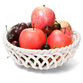 ZAVOOS ceramic fruit bowl with glazed finish for easy cleaning and elegant kitchen decor.