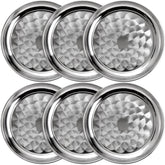 ZEAYEA 6-pack 12-inch round tray with swirl pattern for stylish food display