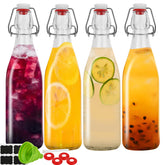 ZEBEIYU 32oz swing-top bottle front view ideal for home brewing and kombucha