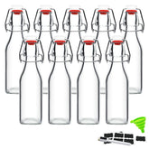 ZEBEIYU swing-top 8oz bottle with closed cap for airtight storage.