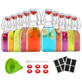 ZEBEIYU 4 oz swing-top bottle with cap for leak-proof storage.