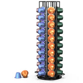 ZECENN coffee pod holder 60-pod carousel, organized on the counter for easy access.