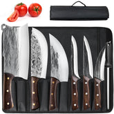 ZENG chopping knife with ergonomic handle for precise slicing in meat and vegetables.