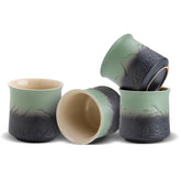 ZENS embossed mountain glaze tea cups enhance daily rituals
