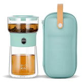 ZENS modern glass infuser teapot ready brew with clean, flavor-focused design.