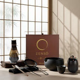 Zenso Premium Matcha Set box display, inviting a calming at-home ceremony