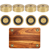 Zepkouel brass cutting board feet set of eight providing sturdy support for two boards